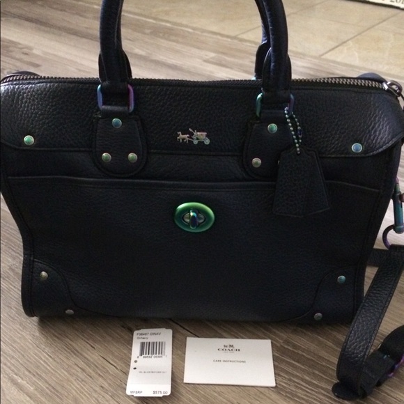 coach oil slick bag